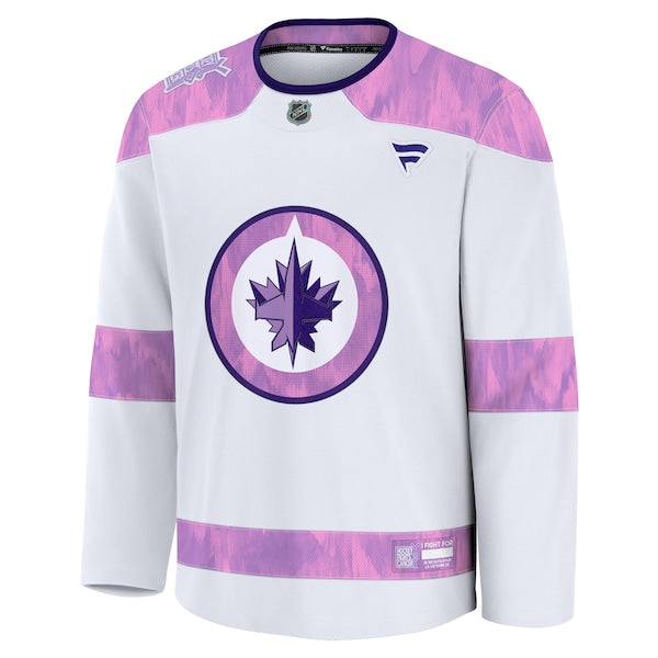 Winnipeg Jets  2024 Hockey Fights Cancer Practice Jersey - White