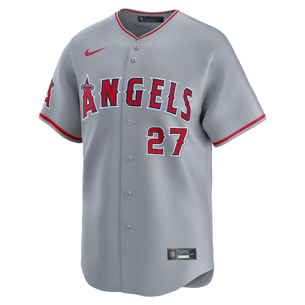 Mike Trout Los Angeles Angels Nike Away Limited Player Jersey - Gray/White