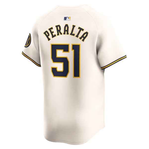 Freddy Peralta Milwaukee Brewers Nike Home Limited Player Jersey - Cream