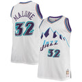 Karl Malone Utah Jazz 1996/97 Big & Tall Hardwood Classics Swingman Jersey - White/Purple