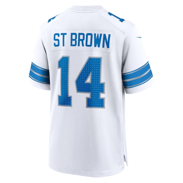 Amon-Ra St. Brown Detroit Lions Nike Game Jersey - White/Blue