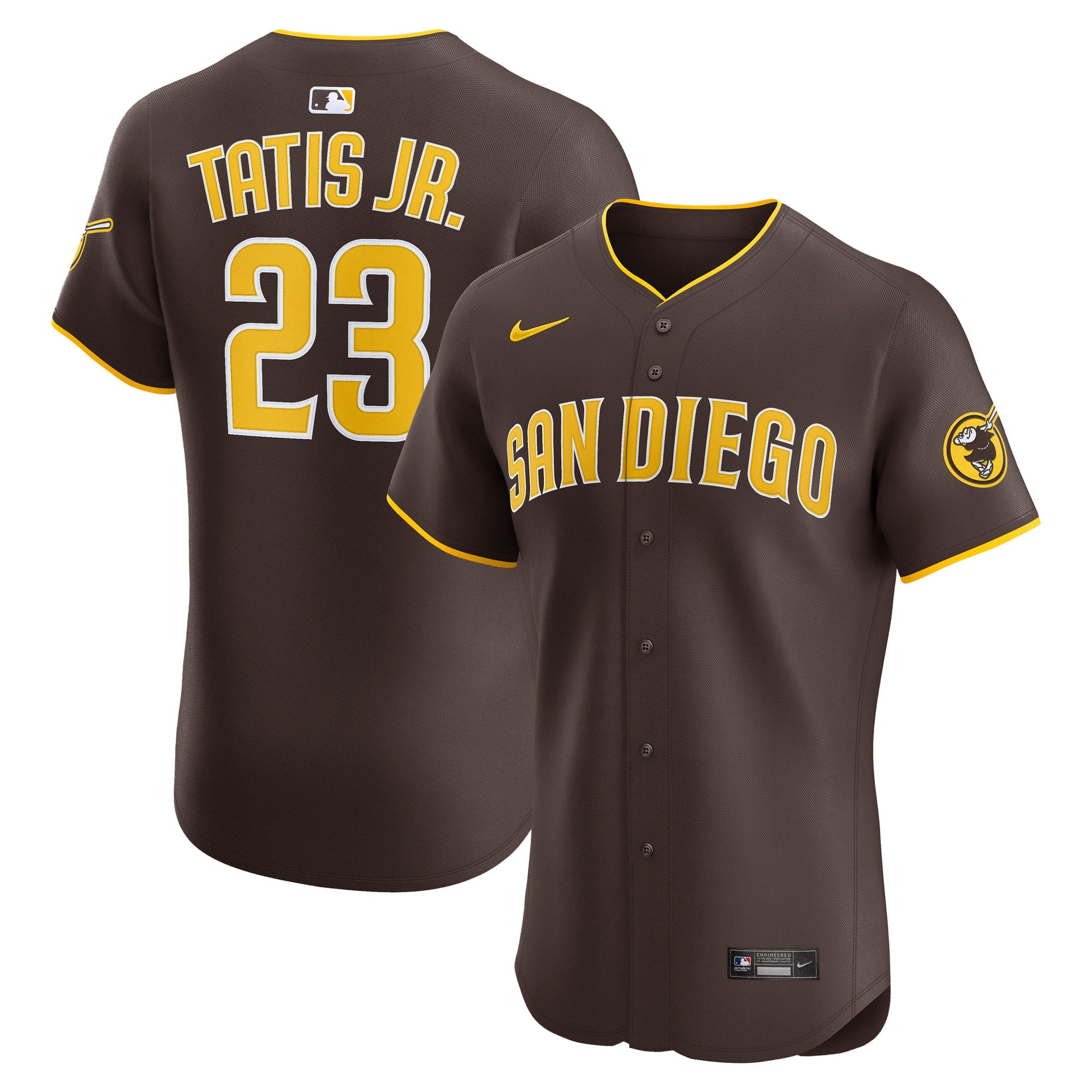 Fernando Tatis Jr. San Diego Padres Nike Home Elite Jersey - White/Brown/Khaki
