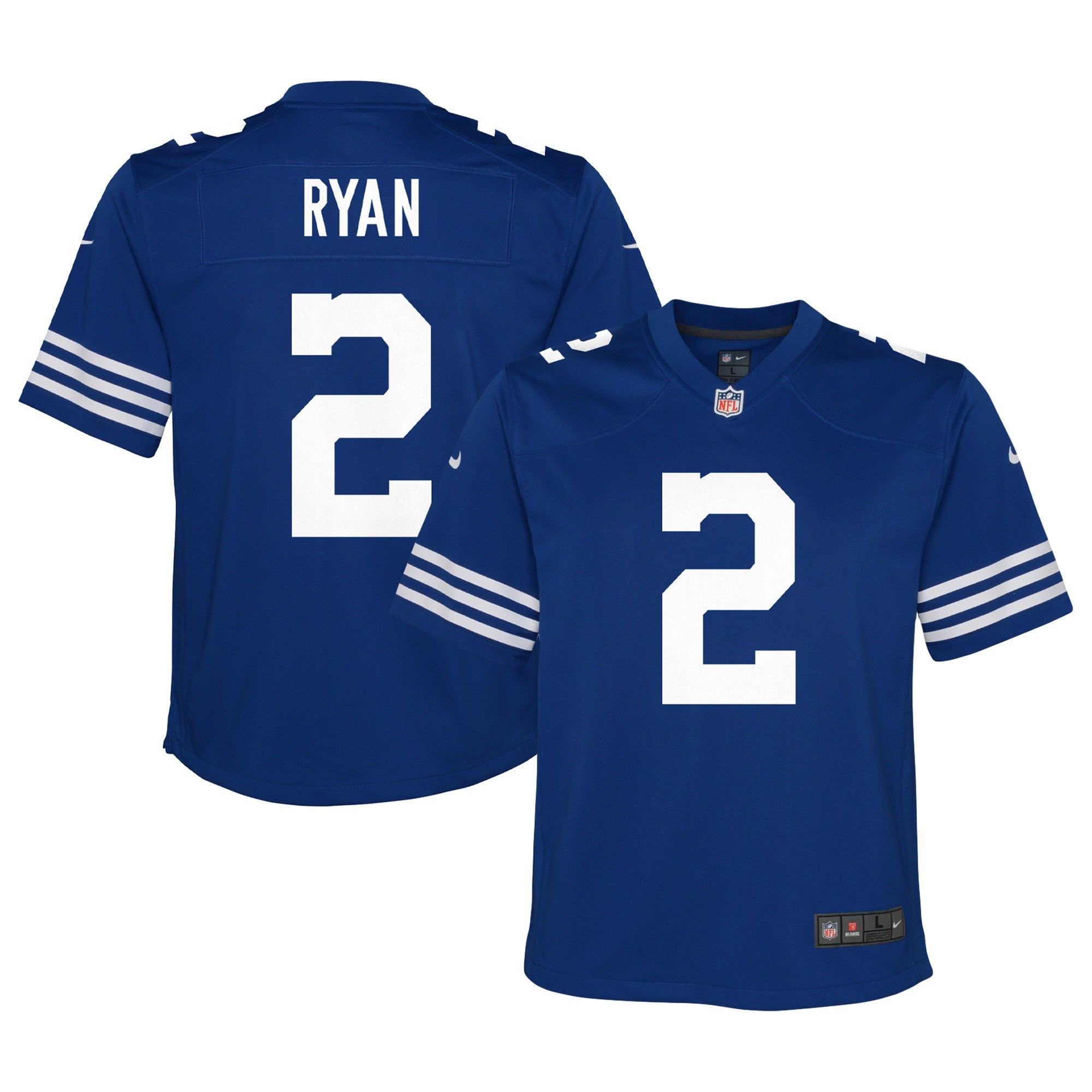 Matt Ryan Indianapolis Colts Nike Youth Away Game Jersey - White/Royal
