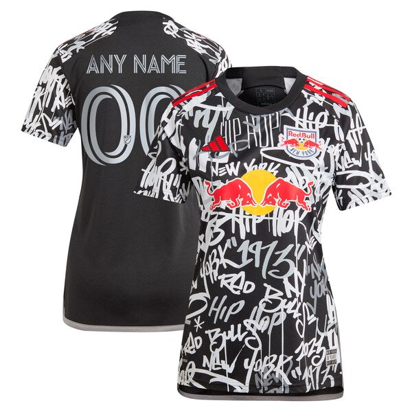 New York Red Bulls adidas Women's 2024 Freestyle Replica Custom Jersey - Black