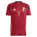 Kevin De Bruyne Belgium National Team adidas 2024 Home Replica Player Jersey - Burgundy