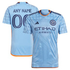 New York City FC adidas 2024 The Interboro Kit Replica Custom Jersey - Light Blue