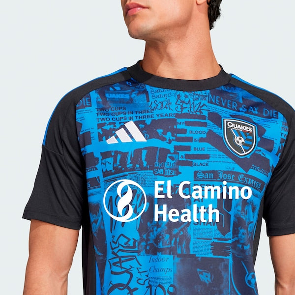 San Jose Earthquakes adidas 2025 Headliner Replica Jersey - Black