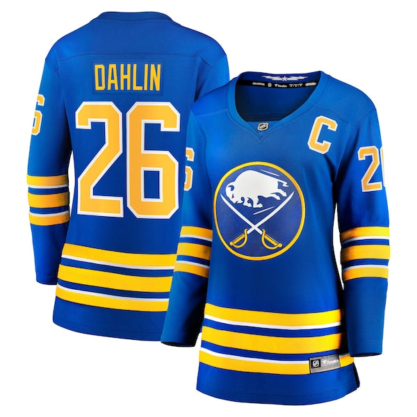 Rasmus Dahlin Buffalo Sabres  Women's Home Captain Patch Breakaway Jersey - Royal