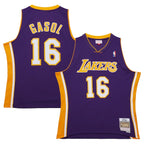 Pau Gasol Los Angeles Lakers  2009/10 Hardwood Classics Swingman Jersey - Purple