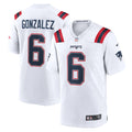 Christian Gonzalez New England Patriots Nike  Game Jersey -  White/Navy/Red
