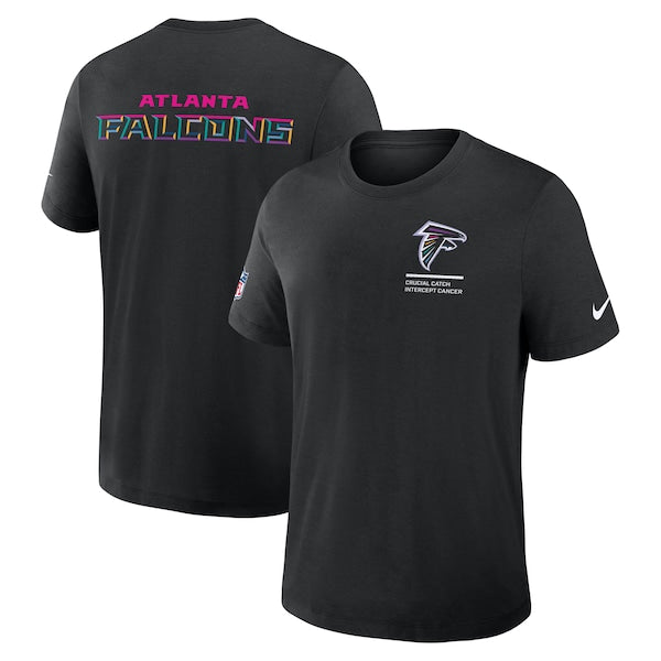 Atlanta Falcons Nike 2025 NFL Crucial Catch Tri-Blend Dri-FIT T-Shirt - Black