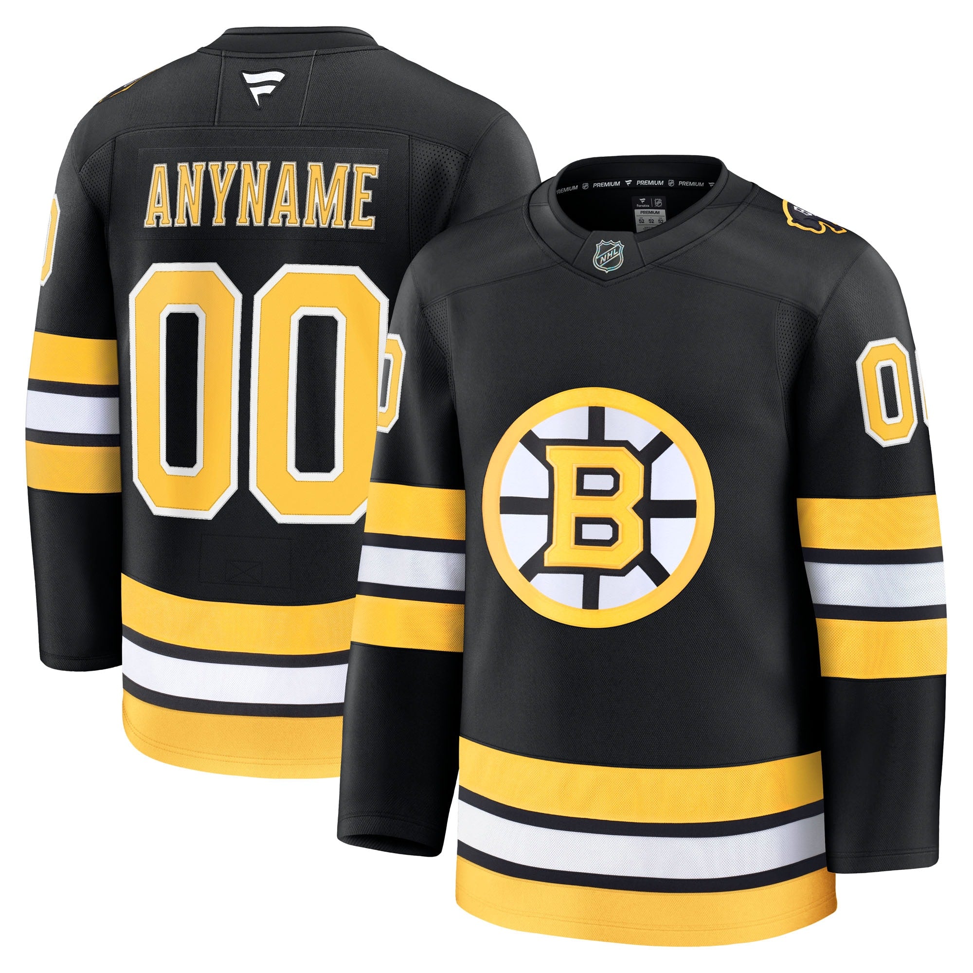 Boston Bruins  Away Premium Custom Jersey - White/Black