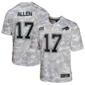 Josh Allen Buffalo Bills Nike Youth 2024 Salute to Service Game Jersey - Arctic Camo