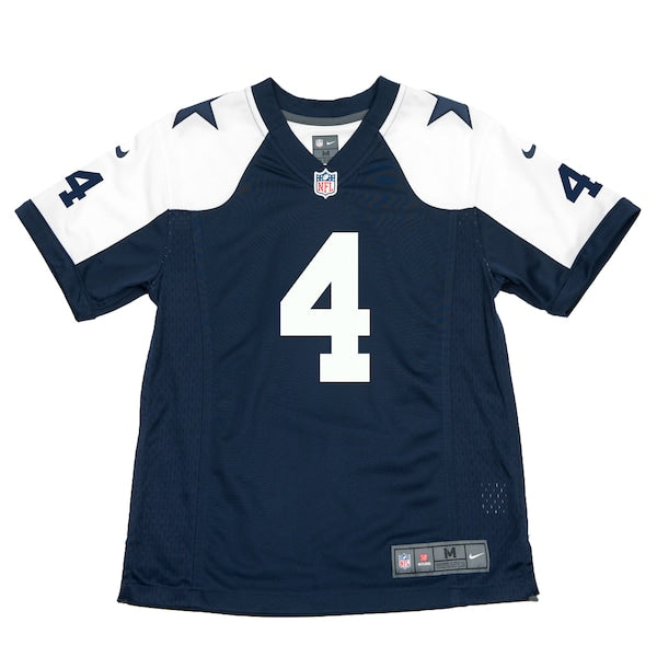 Dak Prescott Dallas Cowboys Nike Youth Throwback Game Jersey - Navy/White