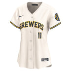 Jackson Chourio Milwaukee Brewers Nike Women's Home Limited Player Jersey - Cream