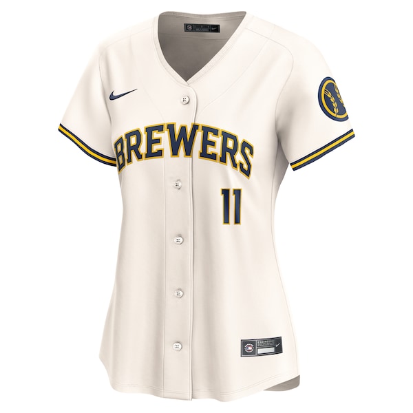 Jackson Chourio Milwaukee Brewers Nike Women's Home Limited Player Jersey - Cream