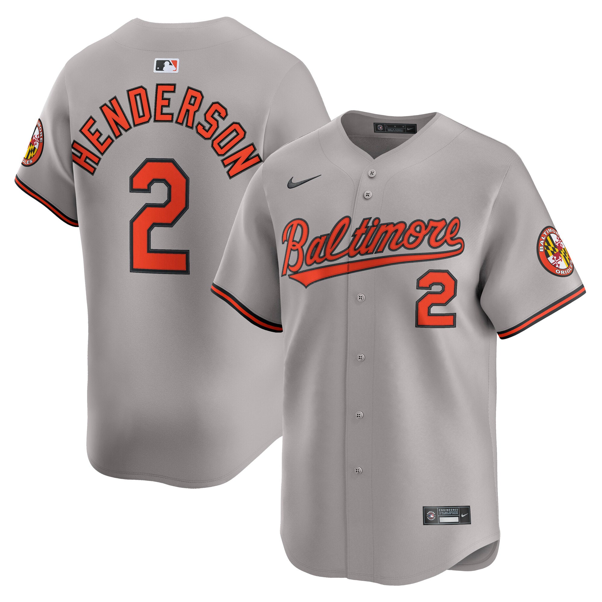 Gunnar Henderson Baltimore Orioles Nike Limited Player Jersey - White/Gray