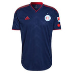 Chicago Fire adidas 2024 Water Tower Kit Authentic Custom Jersey - Blue