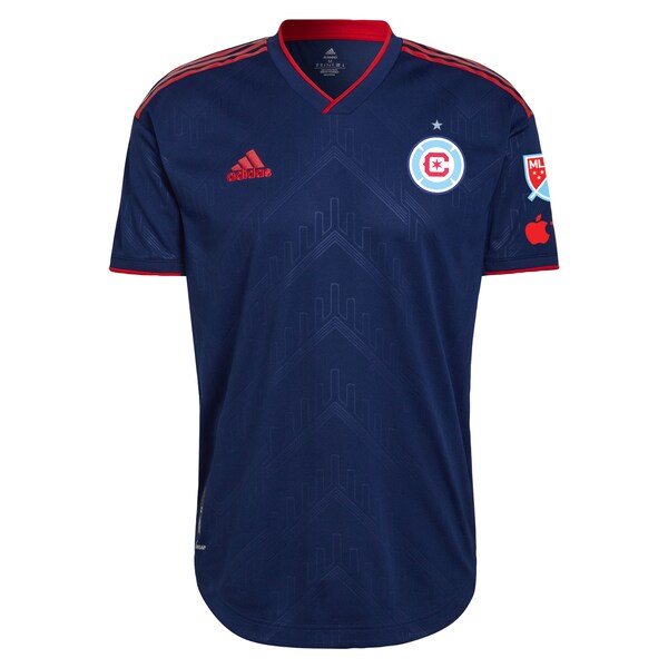 Chicago Fire adidas 2024 Water Tower Kit Authentic Custom Jersey - Blue