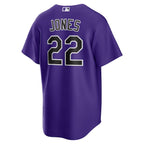 Nolan Jones Colorado Rockies Nike Alternate Replica Jersey - Purple/White