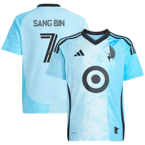 Jeong Sang-bin Minnesota United FC adidas Youth 2025 CONVERGENCE Replica Player Jersey - Blue