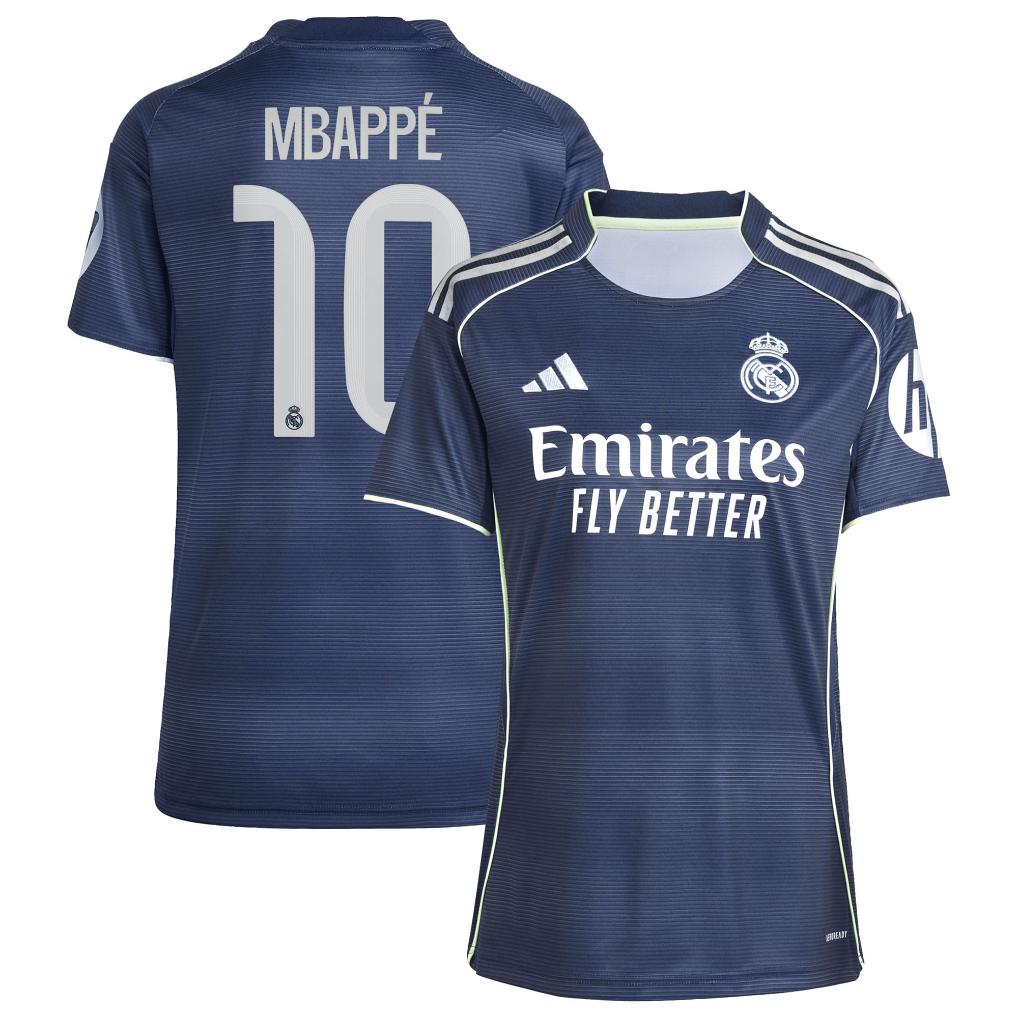 Kylian Mbappé Los Merengues adidas Women's 2025/26 Home Replica Player Jersey - White/Blue