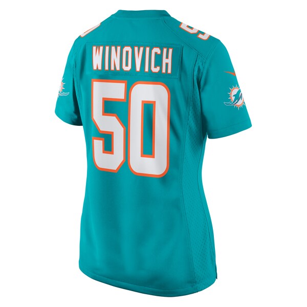 Chase Winovich Miami Dolphins Nike Women's Team Game Jersey -  Aqua