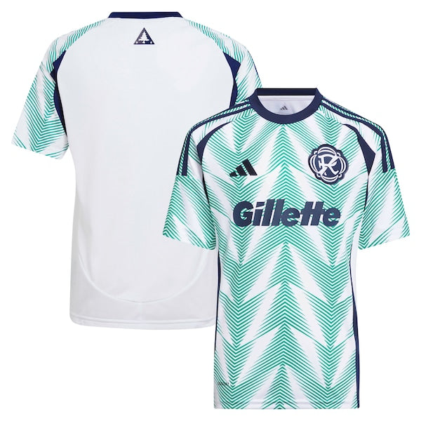 New England Revolution adidas Youth 2025 Eastern White Pine x Flag of New England Replica Jersey - White