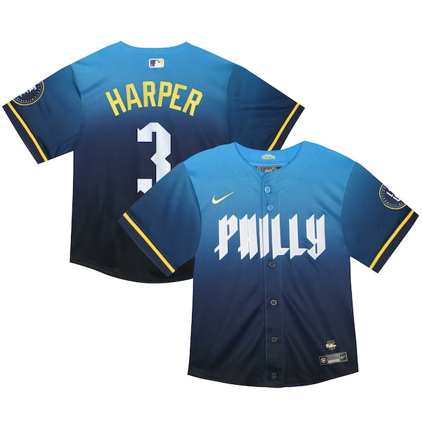 Bryce Harper Philadelphia Phillies Nike Toddler 2024 City Connect Limited Player Jersey - Blue