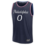 Tyrese Maxey Philadelphia 76ers  2025/26 City Edition Fast Break Jersey - Navy