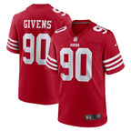 Kevin Givens San Francisco 49ers Nike  Game Jersey -  Scarlet