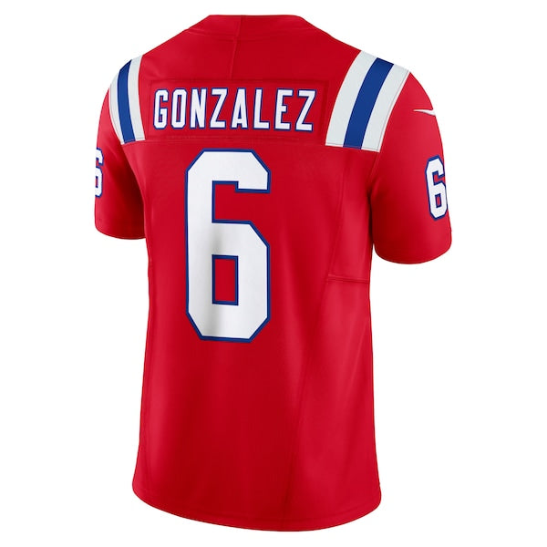 Christian Gonzalez New England Patriots Nike  Vapor F.U.S.E. Limited Jersey - Red