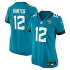 Travis Hunter Jacksonville Jaguars Nike Women's 2025 NFL Draft First Round Pick Team Game Player Jersey - Teal