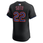 Juan Soto New York Mets Nike Alternate Elite Jersey - Black/White
