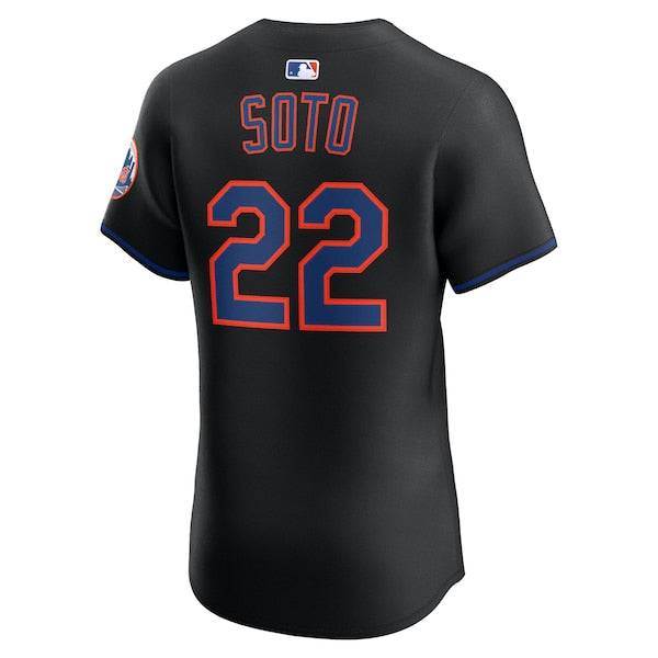 Juan Soto New York Mets Nike Alternate Elite Jersey - Black/White