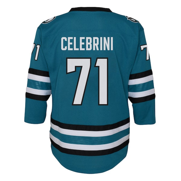 Macklin Celebrini San Jose Sharks Youth Alternate Replica Player Jersey - Teal