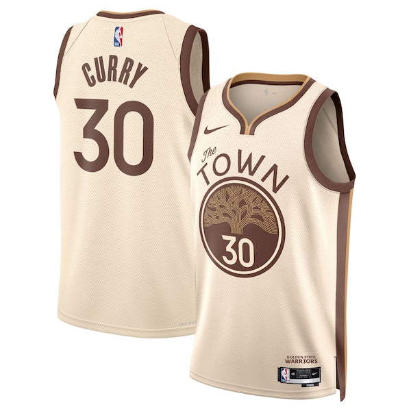 Stephen Curry Golden State Warriors Nike Unisex 2025/26 Swingman Jersey - Tan - City Edition