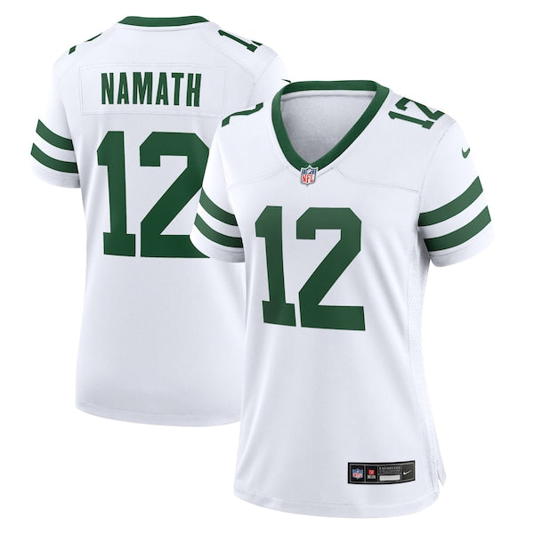Joe Namath New York Jets Nike Women's Legacy Retired Player Game Jersey - White/Green