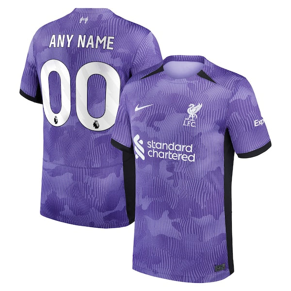 Liverpool Nike 2023/24 Third Stadium Replica Custom Jersey - Purple