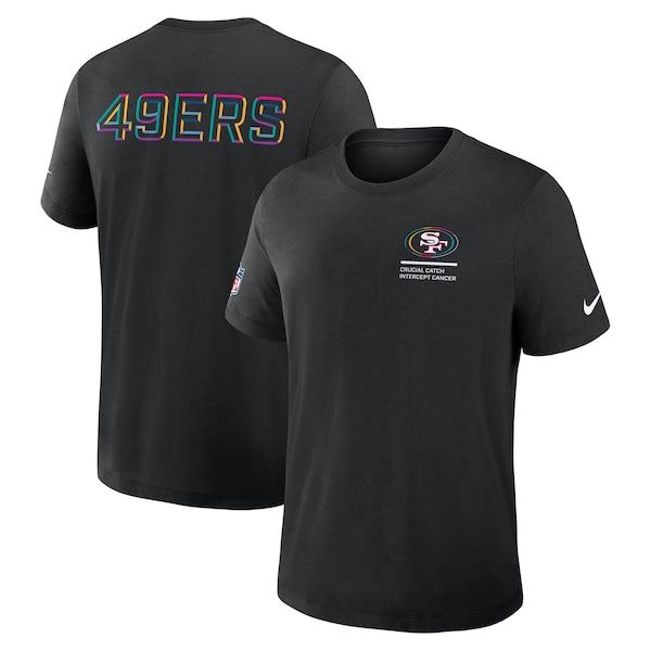 San Francisco 49ers Nike Tall 2025 NFL Crucial Catch Tri-Blend Dri-FIT T-Shirt - Black