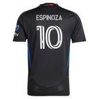 Cristian Espinoza San Jose Earthquakes adidas 2025 Headliner Authentic Player Jersey - Black