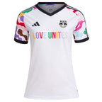 New York Red Bulls adidas Women's 2024 Pride Pre-Match Top - White