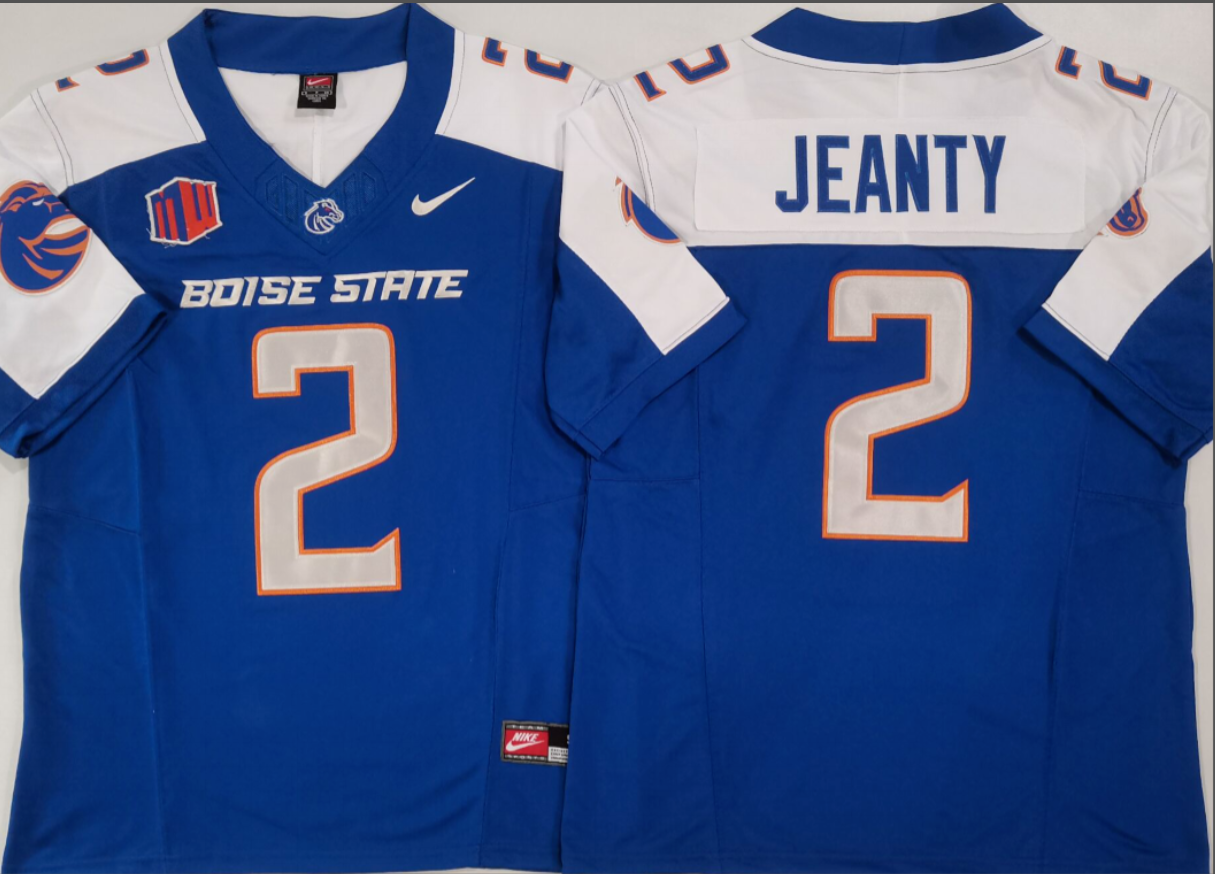 Sione JeantyNCAA Boise State Broncos Nike Vapor Limited Jersey