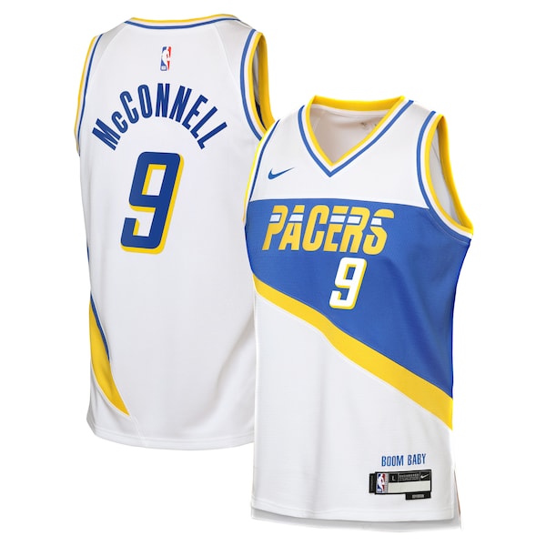 T.J. McConnell Indiana Pacers Nike Youth 2025/26 City Edition Swingman Jersey - White