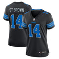 Amon-Ra St. Brown Detroit Lions Nike Women's 2nd Alternate Game Jersey - Black/Blue/White