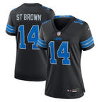 Amon-Ra St. Brown Detroit Lions Nike Women's 2nd Alternate Game Jersey - Black/Blue/White