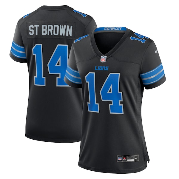 Amon-Ra St. Brown Detroit Lions Nike Women's 2nd Alternate Game Jersey - Black/Blue/White