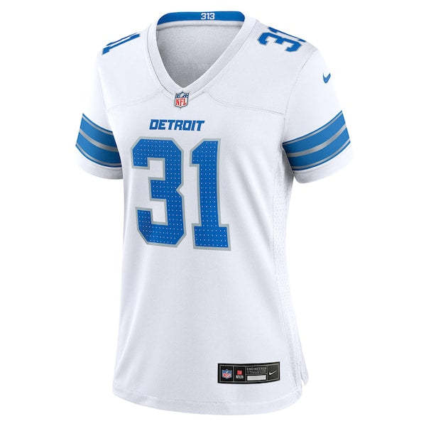 Kerby Joseph Detroit Lions Nike Women's Game Jersey -  White/Blue