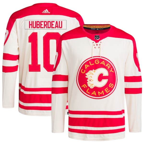 Jonathan Huberdeau Calgary Flames adidas 2023 NHL Heritage Classic Primegreen Authentic Player Jersey – Cream