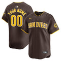 San Diego Padres Nike Away Limited Custom Jersey - Brown
